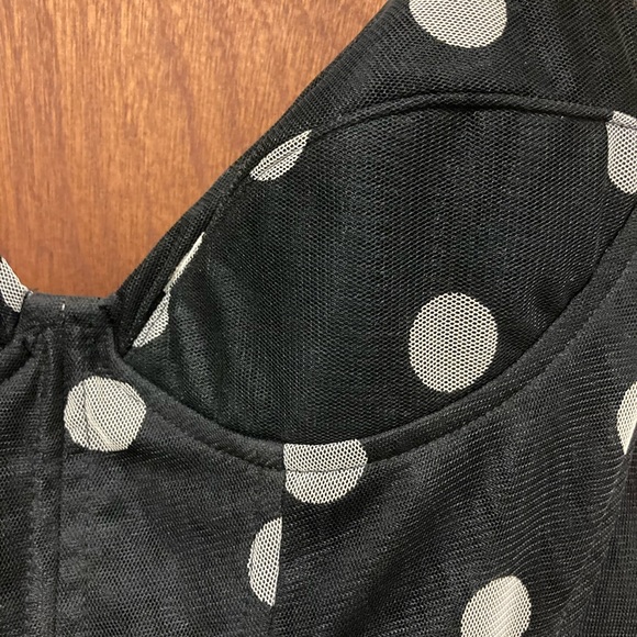 Beautiful BCBG Max Azria Polkadot Dress Size 6 Retro Rockabilly Style - Picture 5 of 6